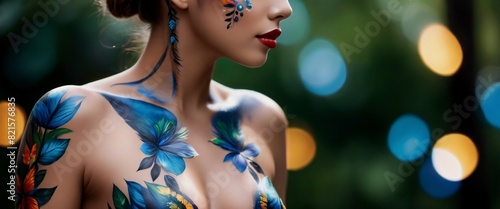 Beauty Body as Art Creative body painting highlighting