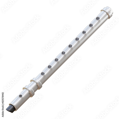 Flute music instrument 3d icon