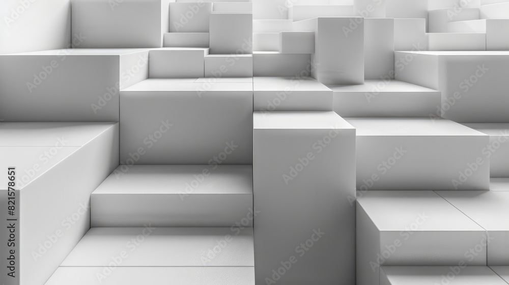 Tan abstract image of white 3D cubes background Tan abstract image of white 3D cubes background