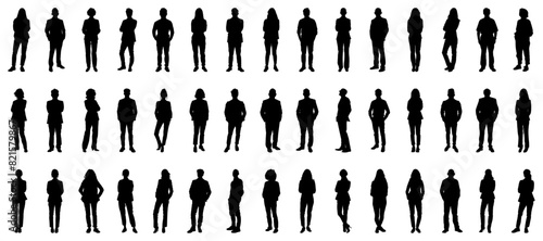 Business people, set of vector silhouettes