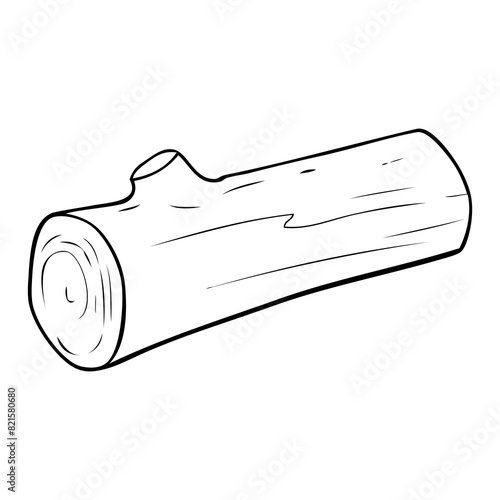 log outline vector illustration