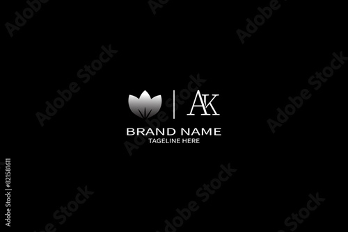 AK letter logo Design. Unique attractive creative modern initial AK initial based letter icon logo