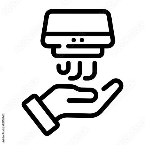 hand dryer Line Icon
