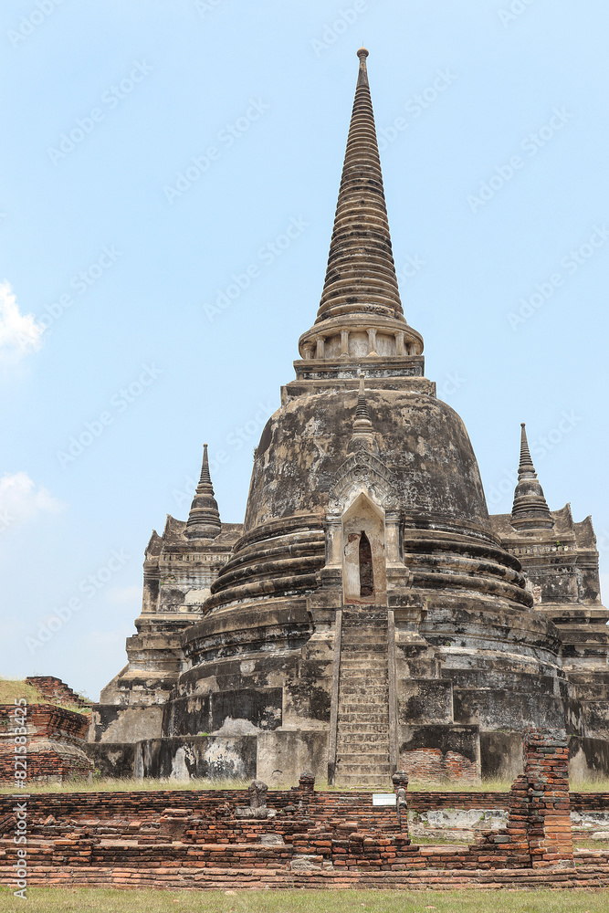 Wat Phra Si Sanphet temple in Ayutthaya, Thailand. Temple in Ayutthaya Historical Park, Ayutthaya, Thailand. UNESCO world heritage.