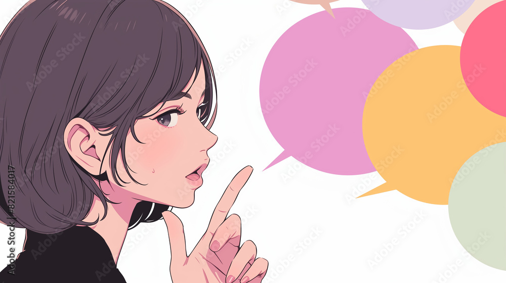 Fototapeta premium 様々なアイディアを出す女性実業家