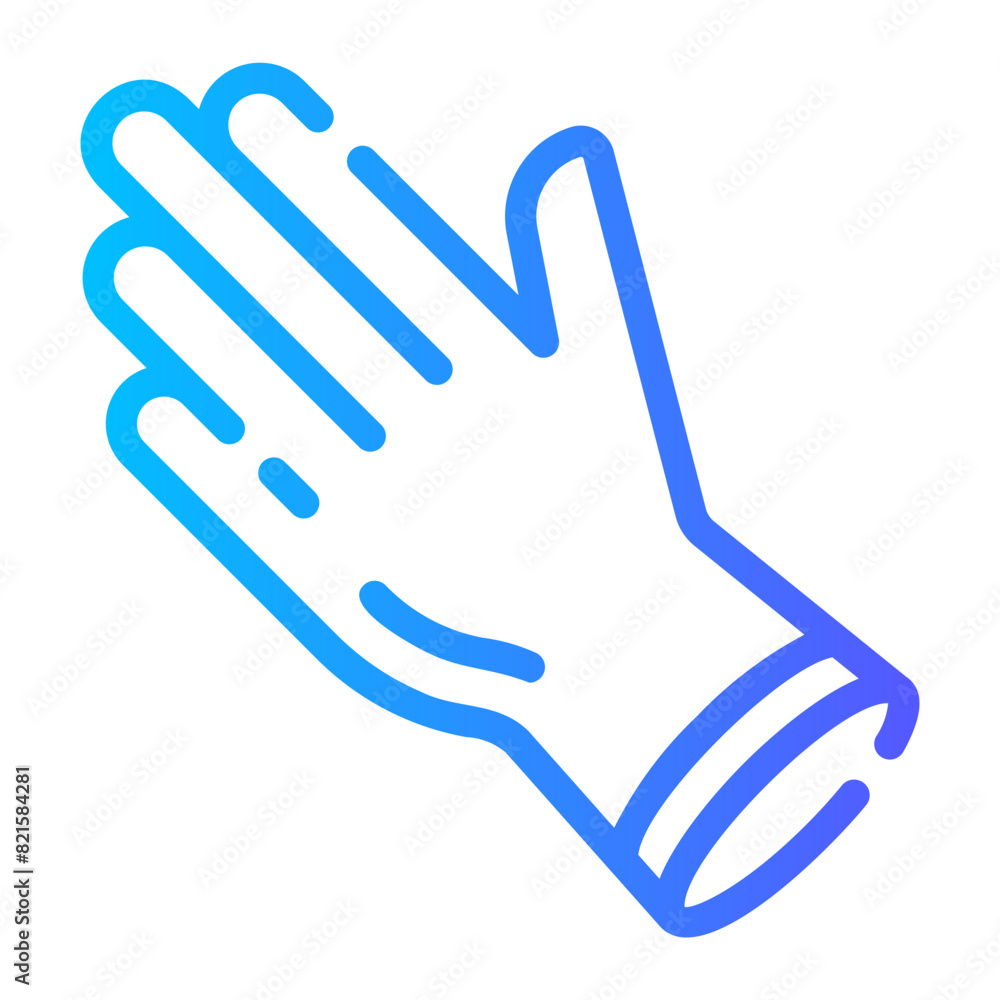 rubber glove Line Gradient Icon rubber glove Line Gradient Icon