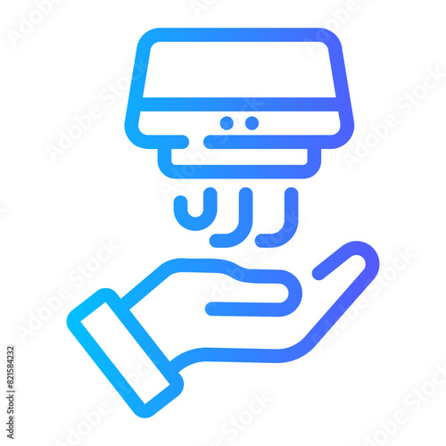 hand dryer Line Gradient Icon