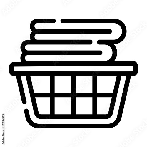 laundry basket Line Gradient Icon
