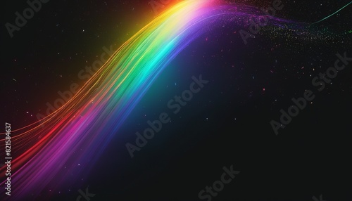 Prismatic Rainbow Flare Background with Copy Space