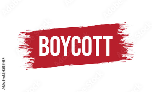 Boycott Vector banner ribbon design