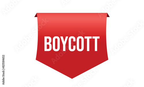 Boycott Vector banner ribbon design