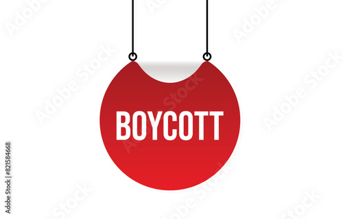 Boycott Vector banner ribbon design