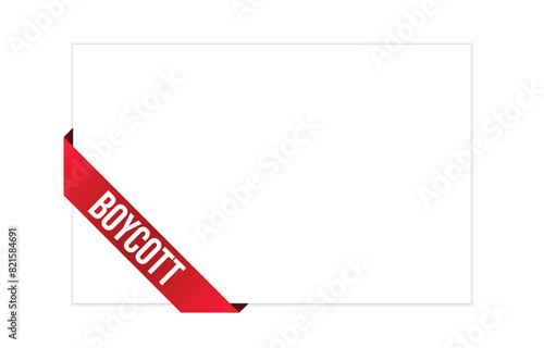Boycott banner design. Boycott icon. Flat style vector illustration.