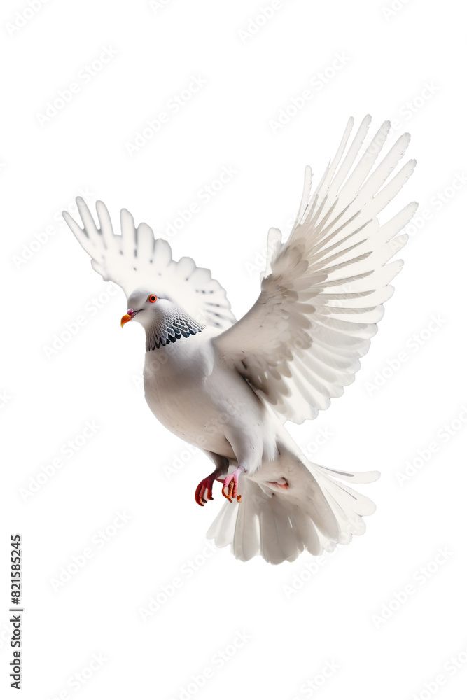 Obraz premium Harmony in Flight: White Dove