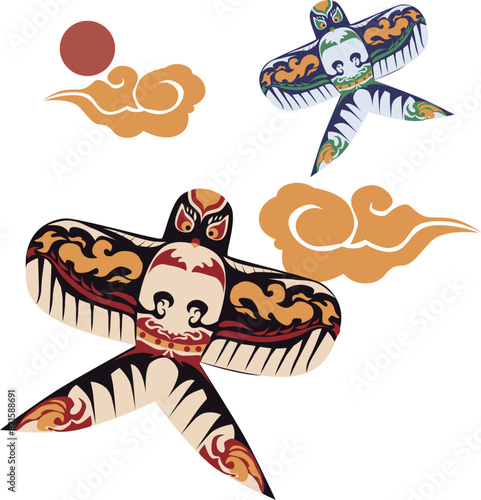 Celestial Soar: Traditional Chinese Kite Crafted as a Swallow