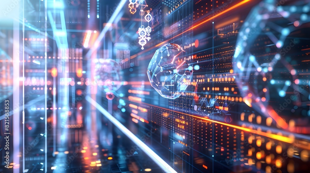 Quantum Algorithm Simulation Visualized in a Utopian Technological Landscape Quantum Algorithm Simulation Visualized in a Utopian Technological Landscape