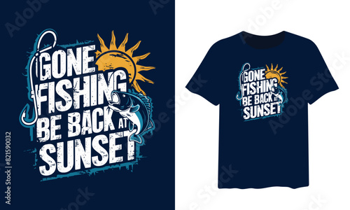 fishing t-shirt design, fishing vector typography t-shirt design.