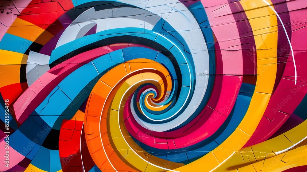 Fototapeta premium a colorful design with a spiral pattern background