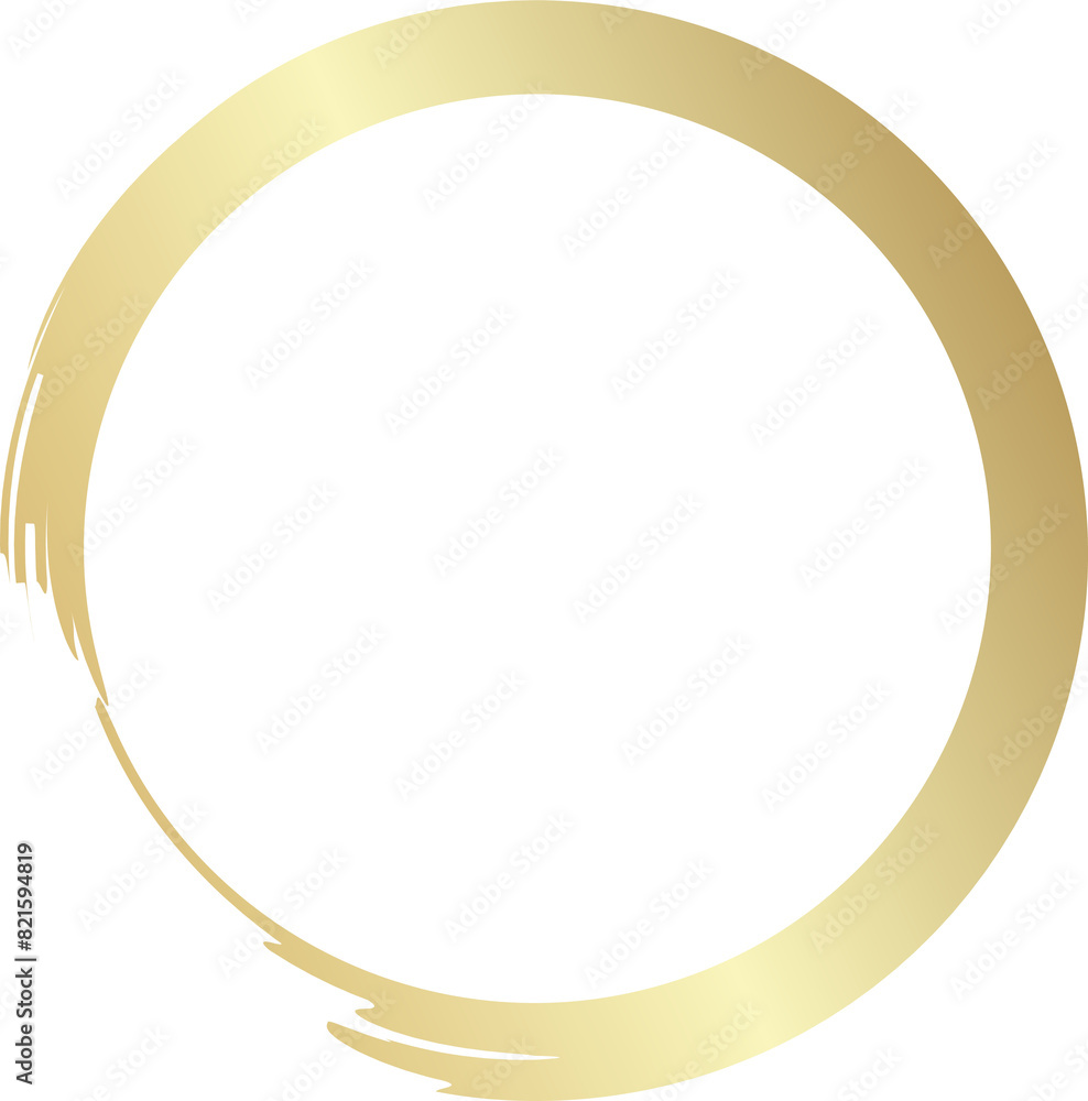 Golden brush circles. Elements for design Golden brush circles. Elements for design