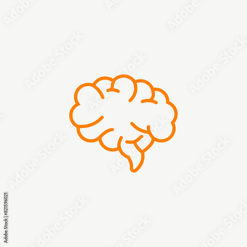 Minimalist Modern Brain Logo Illustration
