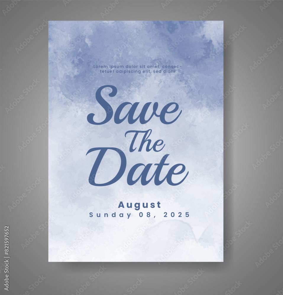 Wedding invitation with abstract watercolor background Wedding invitation with abstract watercolor background