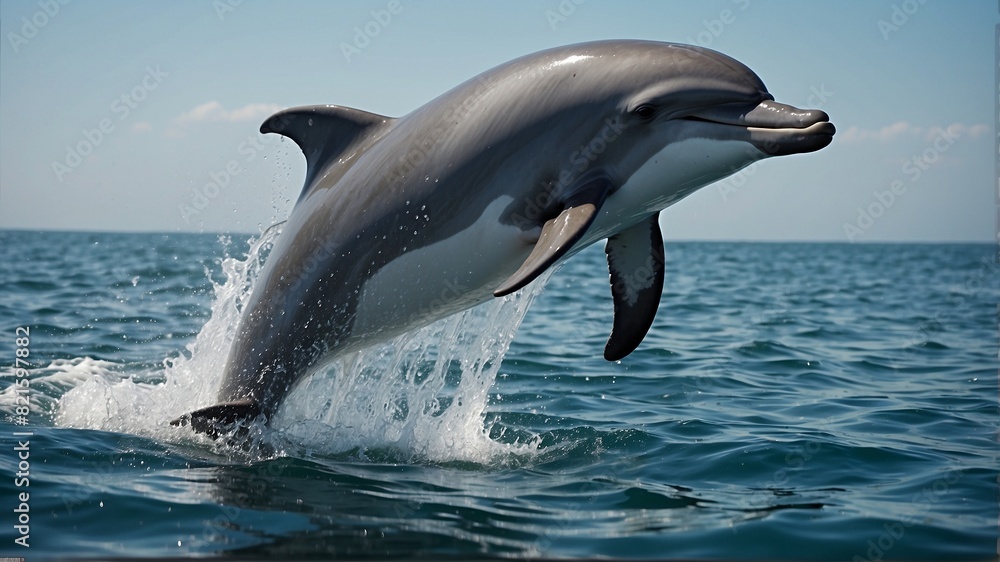 Fototapeta premium dolphin jumping out of water