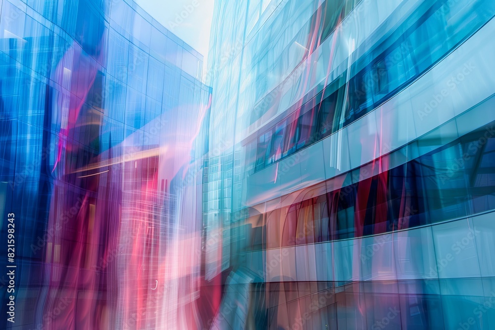 Abstract Background Image with Motion Blur of a Glass Building Facade and Glass Reflections Abstract Background Image with Motion Blur of a Glass Building Facade and Glass Reflections