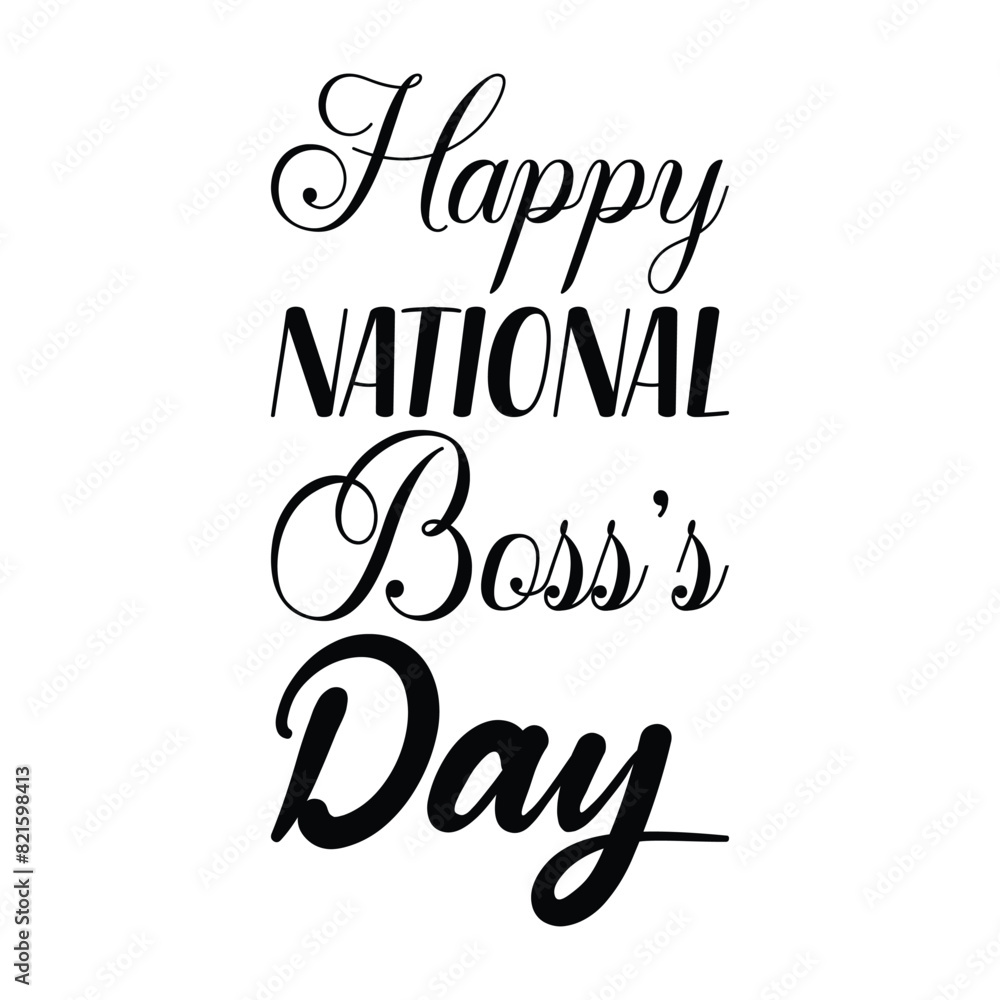 happy national boss's day black letter quote