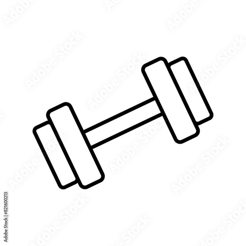 dumbbell line icon, vector simple flat trendy style illustration for web and app on white background..eps