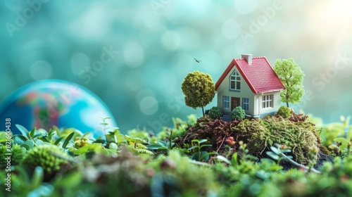 Wallpaper Mural World Habitat Day Concept. Background with copy space area for text. World environment day and earth day concept Torontodigital.ca