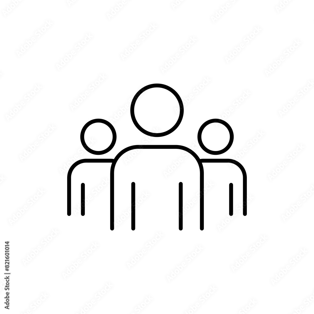 People group icon. team line icon vector flat trendy style illustration for web and app on white background..eps People group icon. team line icon vector flat trendy style illustration for web and app on white background..eps
