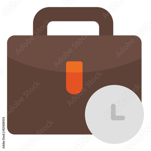 Working Hours Icon in Flat Style