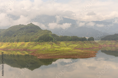 Yawu Lake under the Wawu Mountain, in Meishan City of southwest China’s Sichuan Province photo