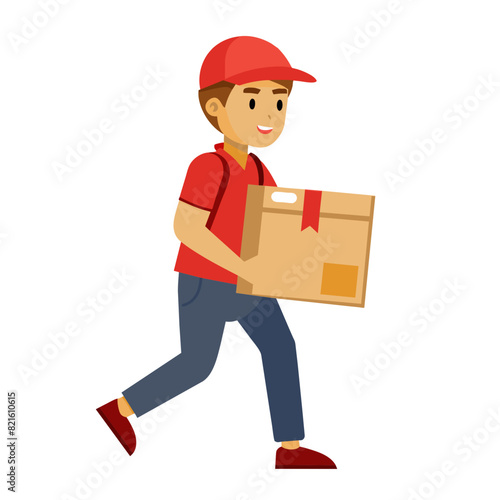 delivery person delivering boxes