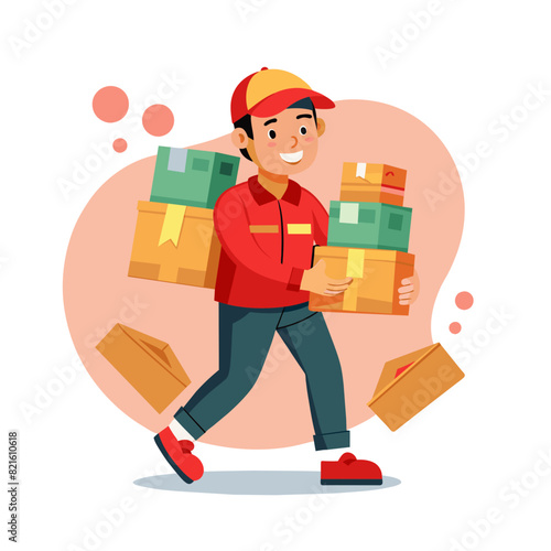 delivery person delivering parcel