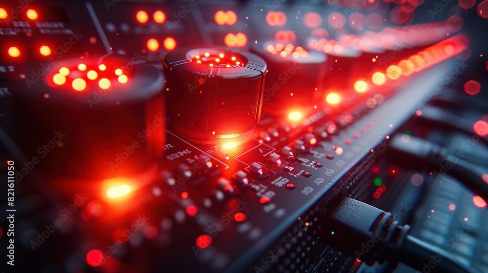 Obraz premium Lights, Cables, Action: Dramatic Server Room Composition