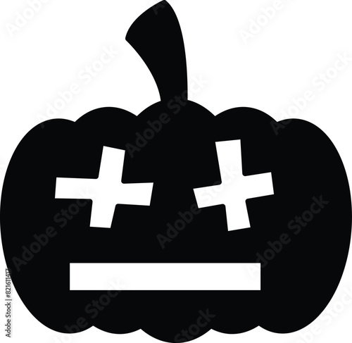 Halloween Pumpkin with Scary Smile Spooky Jack-o'-lantern for Halloween Halloween Night Pumpkin Carving Festive Pumpkin with Candle Haunted Pumpkin with Glow