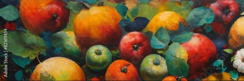 Pintura de frutas tropicales photo