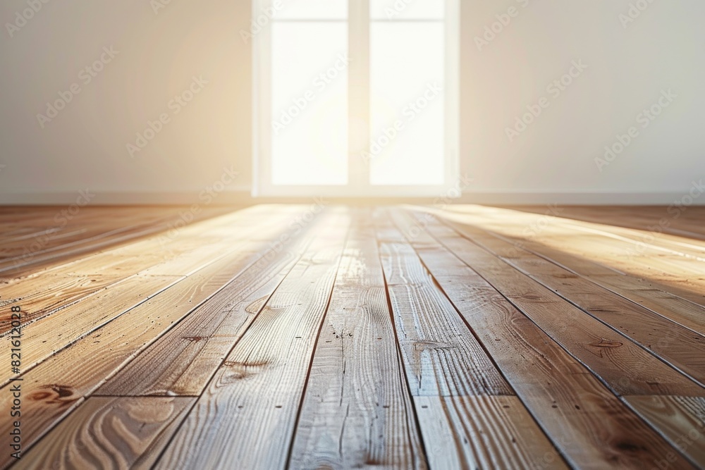 Interior background with wooden floor created with generative ai Interior background with wooden floor created with generative ai