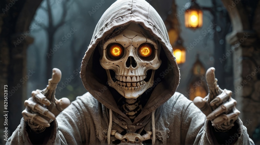 Smiling Skulls, Skeletons, and Crossbones in Dynamic Poses Smiling Skulls, Skeletons, and Crossbones in Dynamic Poses