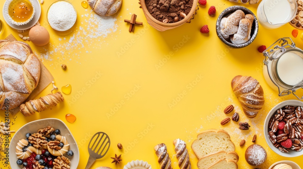 Fototapeta premium World baking day background concept with copy space