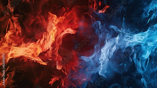 red and blue battle lightning background