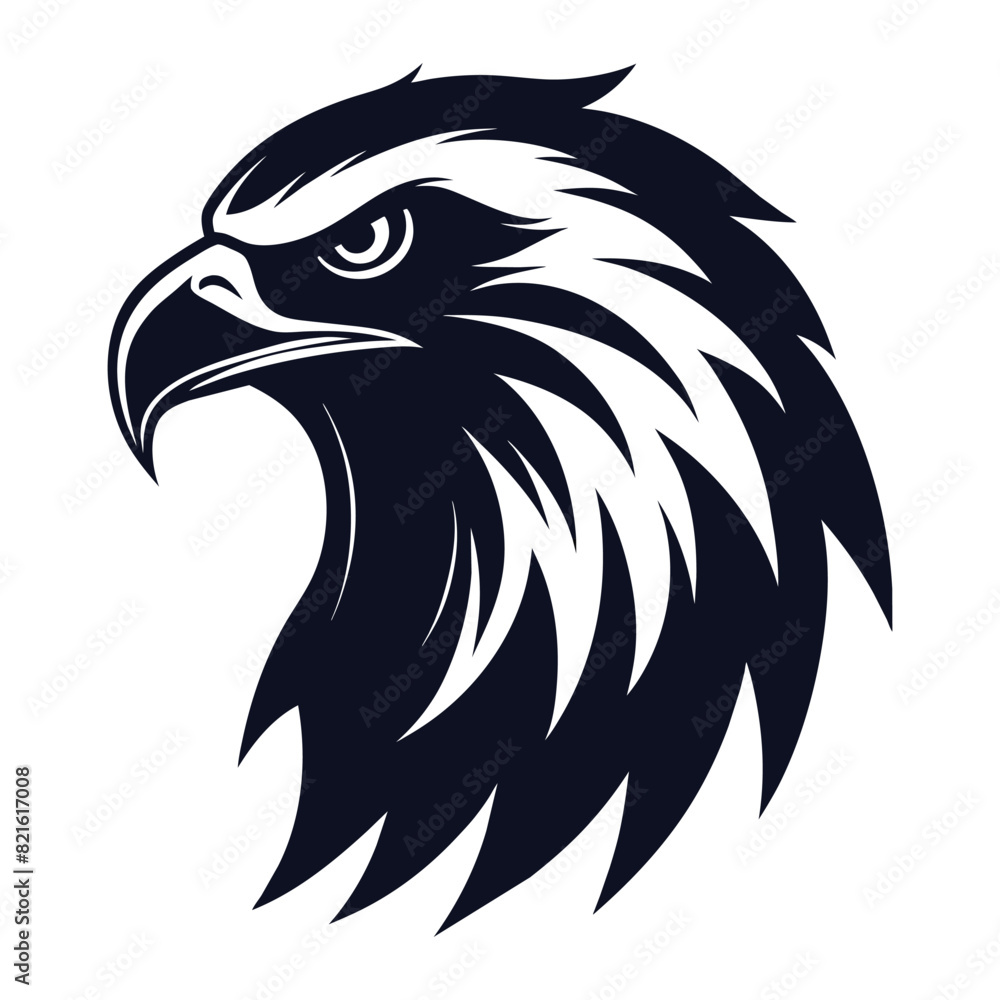 Obraz premium eagle head Vector illustration logo icon on white background