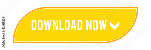 Yellow download button. Arrow, file transfer service, choice, data exchange, information, distribution, exchange, digital data, popularization, advertising. Vector Illustration. 11:11