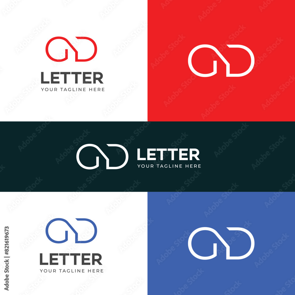 GD, DG letter logo design template elements. Modern abstract digital alphabet letter logo. GD, DG letter logo design template elements. Modern abstract digital alphabet letter logo.