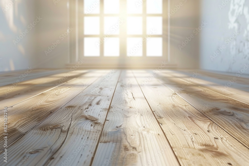 Interior background with wooden floor created with generative ai Interior background with wooden floor created with generative ai