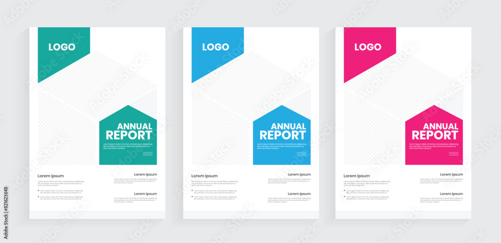 A4 annual report cover design, corporate marketing flier design, brochure cover, handbook front page layout template.