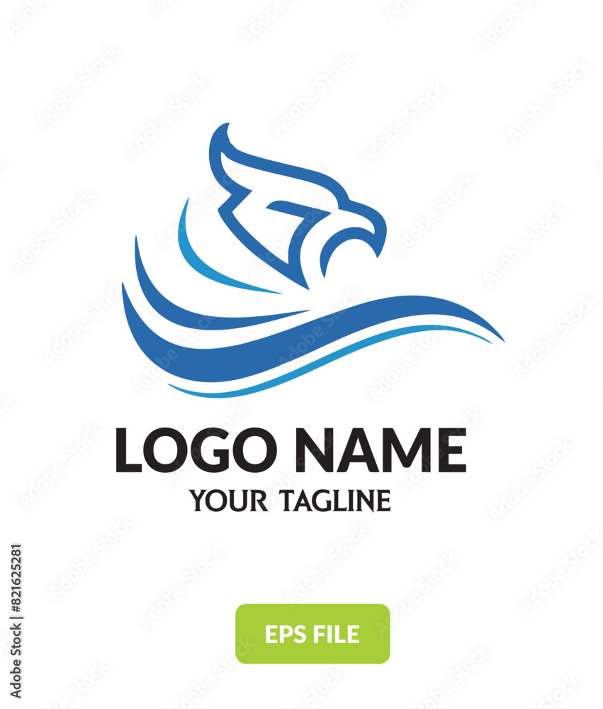 Obraz premium bird logo and head bird logo luxury design and modern design