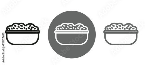 Risotto icon sheet fully editable in multiple filling and styles, Risotto colored icon