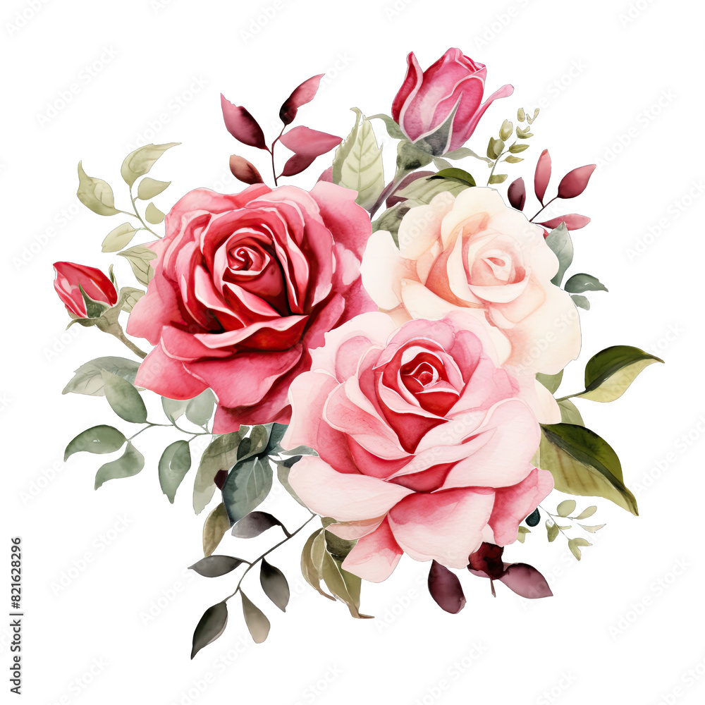 Blossoming Pink Roses Clipart Collection Blossoming Pink Roses Clipart Collection